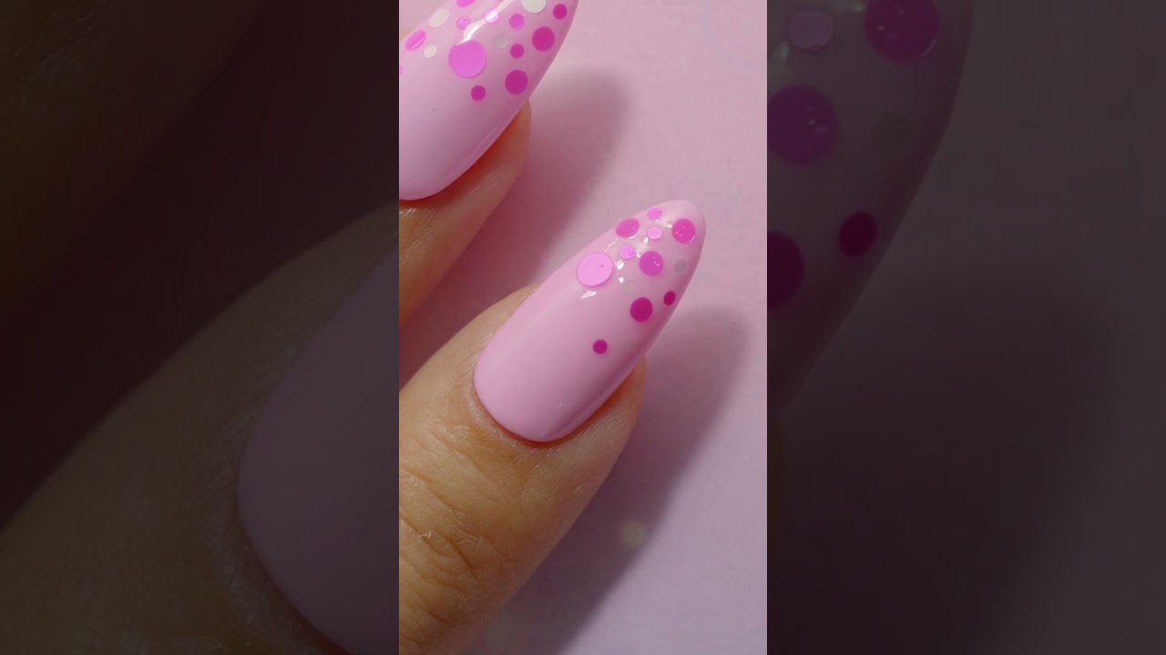 Pinke Pailletten Nail Art - Juliana Nails