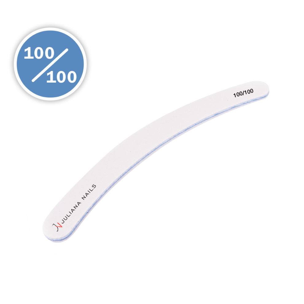 50 Xpress Profi-Nagelfeilen Halbmond – 100/180 Körnung, Studio-Qualität