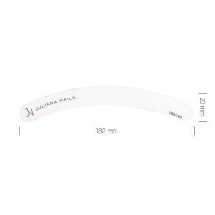 50 Xpress Profi-Feilen – Weiß, Halbmond, Körnung 100/180, Studioqualität