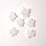 3D Blumen Mix - Cotton White