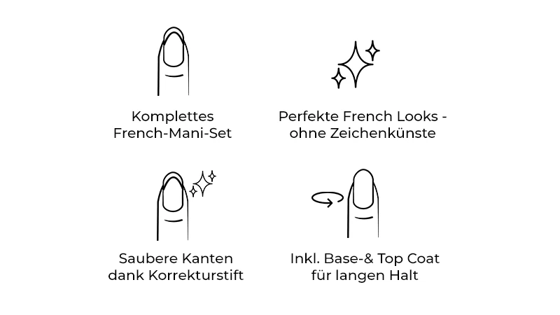 - French Mani Set - Stamp Base Korrektur & Top für French Nägel,French Mani Set,french nägel,french nails set,french stamp set,french nail art set,french nagellack set,french maniküre zuhause,easy french stamp set,french korrekturstift set,Juliana Nails French Nails Set,french stamp xl kaufen,french manikür set kaufen,french nails zuhause set,nagellack korrekturstift set,french base top coat set,easy french nails kaufen - BUN169 -