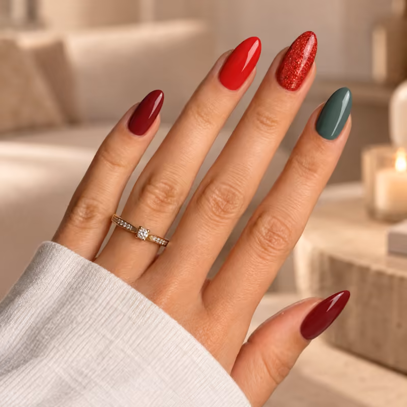 Juliana Nails Gel Lack Collection – Candlelight Stories (COL0123) auf den Nägeln – realistisches Tragebild & Farbergebnis – Sparsets
