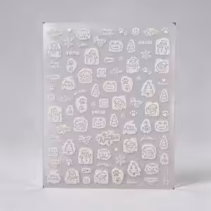 5D Nagelsticker Winter Schnee