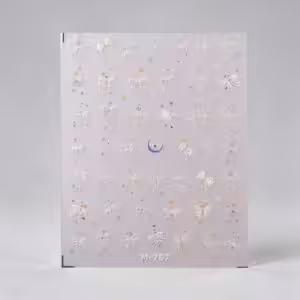 Nagelsticker Schleifen Mix Weiß